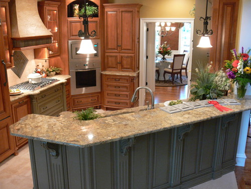 Golden Beach Granite Countertop Kitchen Design Ideas